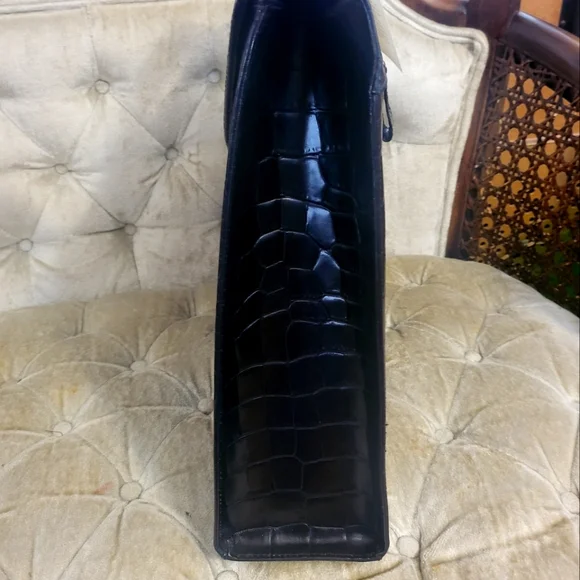 Real leather made in Italy  oversize unisex hand bag - Picture 6 of 11